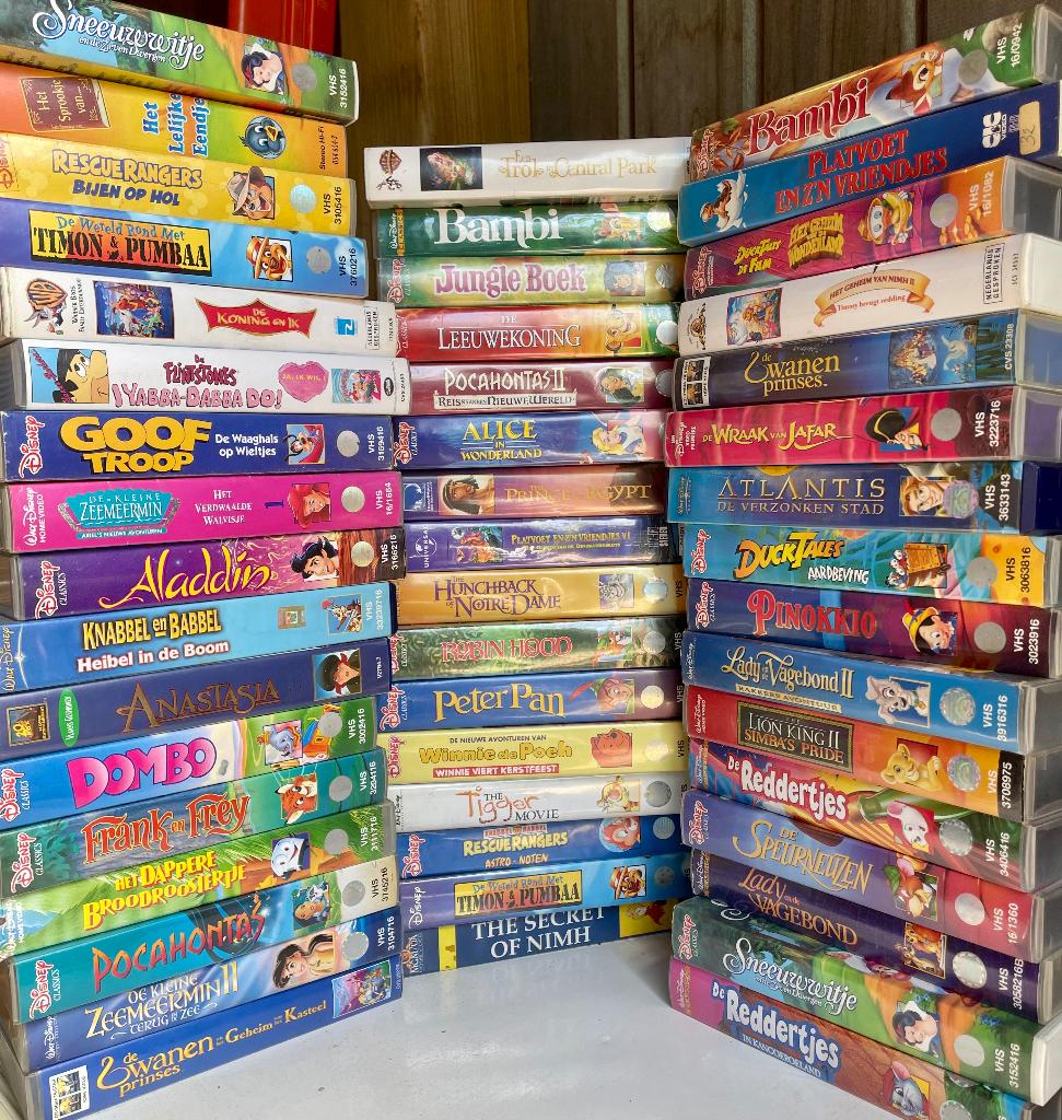 VHS tekenfilms vooral Disney, CD & DVD, VHS | Enfants & Jeunesse, Enlèvement ou Envoi, Utilisé, Dessins animés et Film d'animation