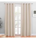 Licht-beige Isolerende thermische gordijnen 140 x 220 set, Huis en Inrichting, Ophalen of Verzenden, Nieuw