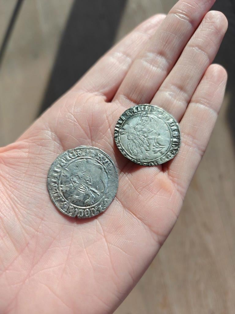 Lot middeleeuwse munten Gent Kromstaert en Botdraeger, Ophalen of Verzenden