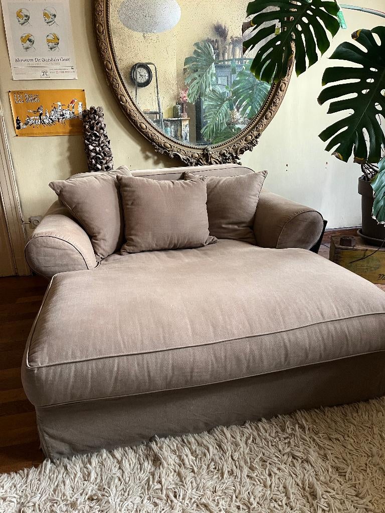 Love seat - grijs, Maison & Meubles, 150 cm ou plus, 150 à 200 cm, Enlèvement, Utilisé