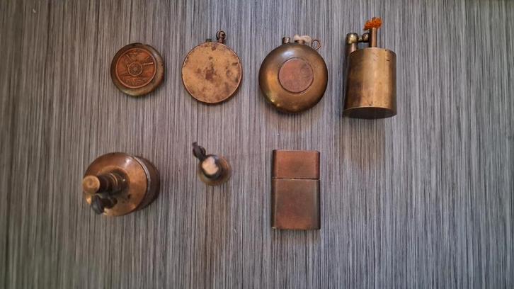 Lot de 7 briquets Poilu WW1 – trench art – briquets ancien, Collections, Articles de fumeurs, Briquets & Boîtes d'allumettes, Utilisé
