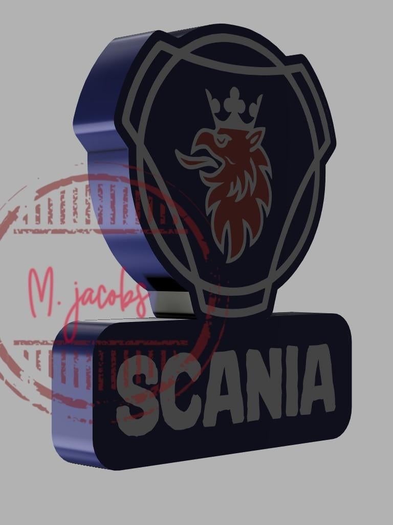 Belle boîte à lumière Scania avec éclairage LED brillant., Enlèvement ou Envoi, Neuf, Table lumineuse ou lampe (néon)