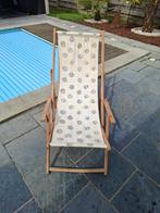 transat en bois avec repose pied, Enlèvement, Utilisé, Bois