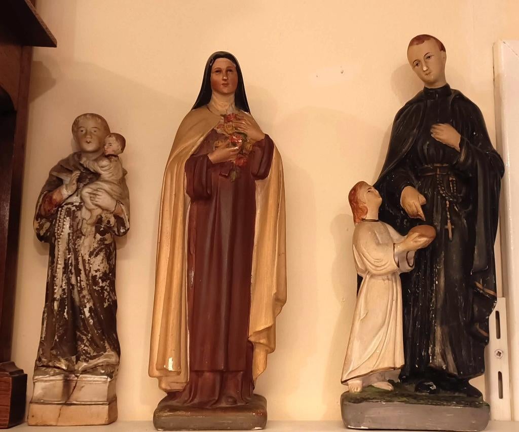 3 statues religieuses anciennes de saints, Antiquités & Art, Antiquités | Objets religieux, Enlèvement