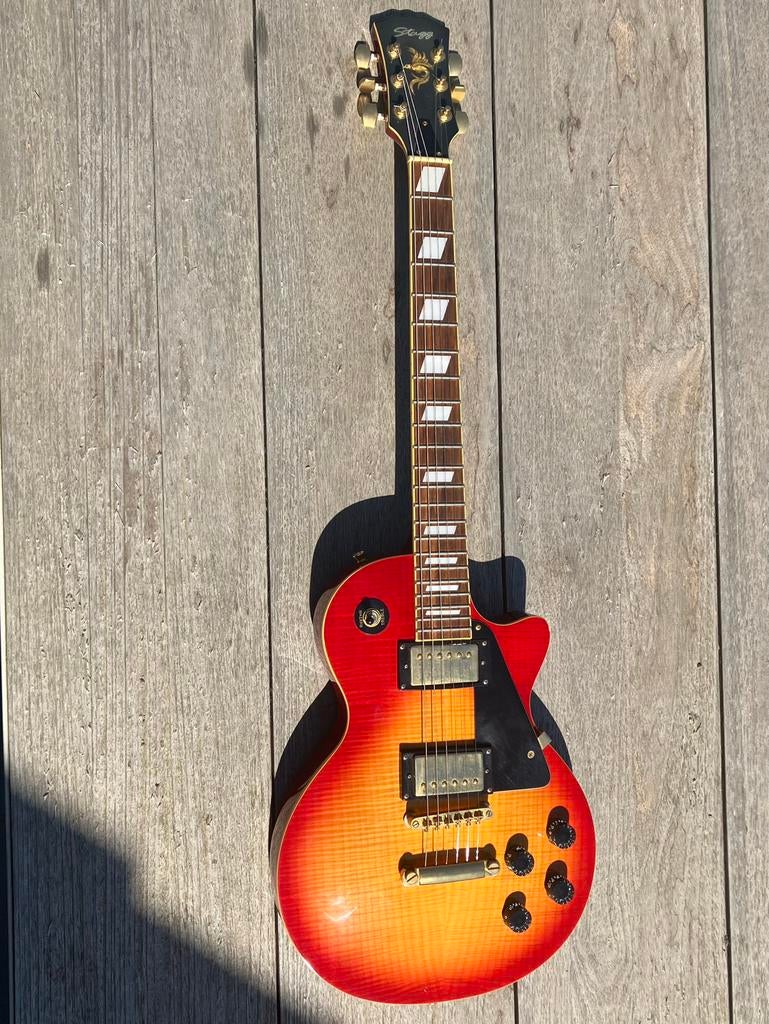 Stagg SEL-DLX elektrische gitaar | Cherry Sunburst, Enlèvement, Comme neuf