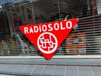 Panneau publicitaire ancien en émail RADIOSOLO, Enlèvement, Utilisé, Panneau publicitaire