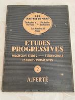 Etudes progressives A.Ferté, Livres, Musique, Enlèvement ou Envoi, Utilisé, Instrument, A.Ferté