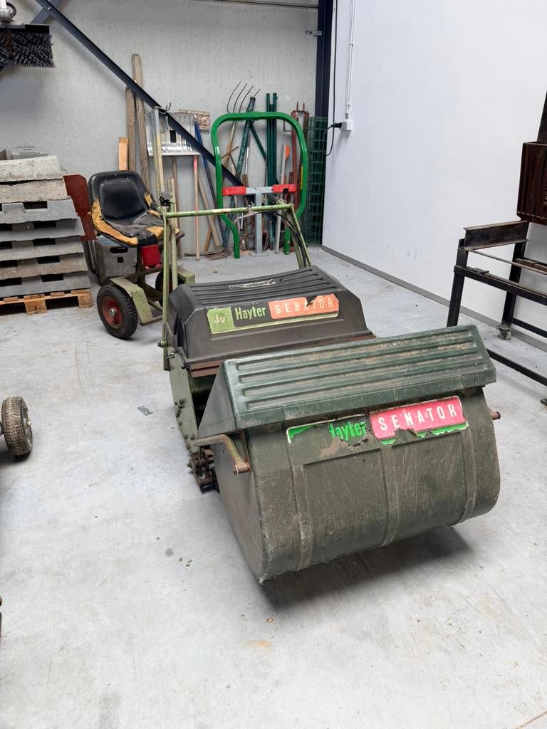 Grasmachine, Tuin en Terras, Ophalen, Gebruikt, Opvangbak, 90 tot 120 cm