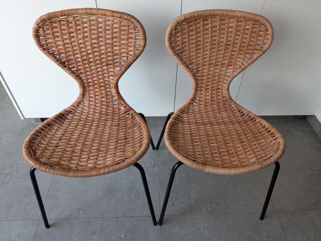 Chaises — Ensemble de 2 — Comme neuf, Enlèvement ou Envoi, Comme neuf, Bois, Deux