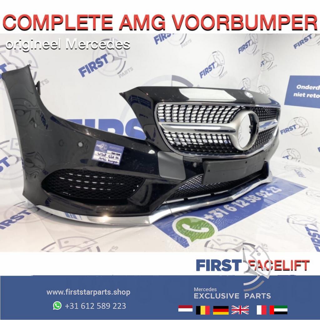 W218 CLS FACELIFT AMG VOORBUMPER ZWART COMPLEET + DIAMOND GR, Utilisé, -, Avant, -