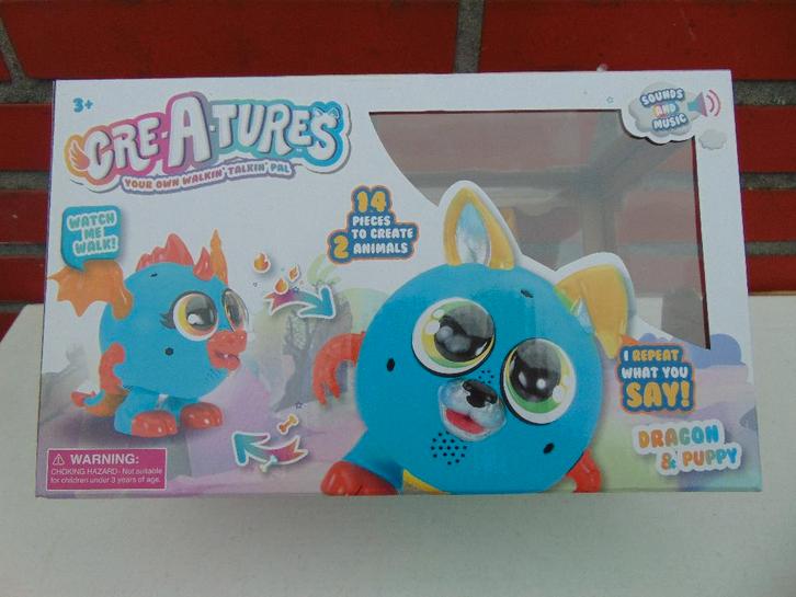 Cre-a-tures Create Your Own Dragon & Puppy, Kinderen en Baby's, Speelgoed | Educatief en Creatief, Nieuw, Knutselen, Ontdekken