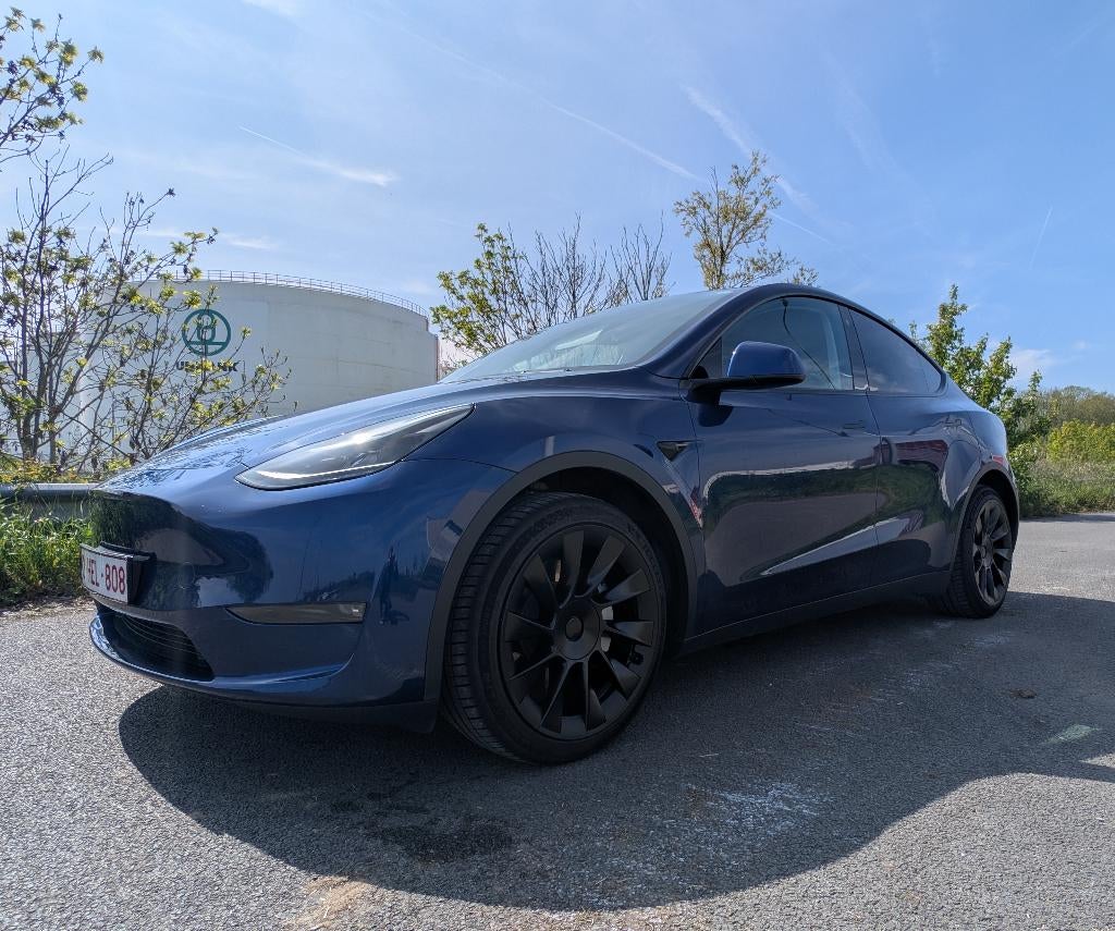 Model Y Dual Motor Long Range + Winterbandenset +  Trekhaak, Auto's, Zwart, Blauw, Leder, Elektrisch