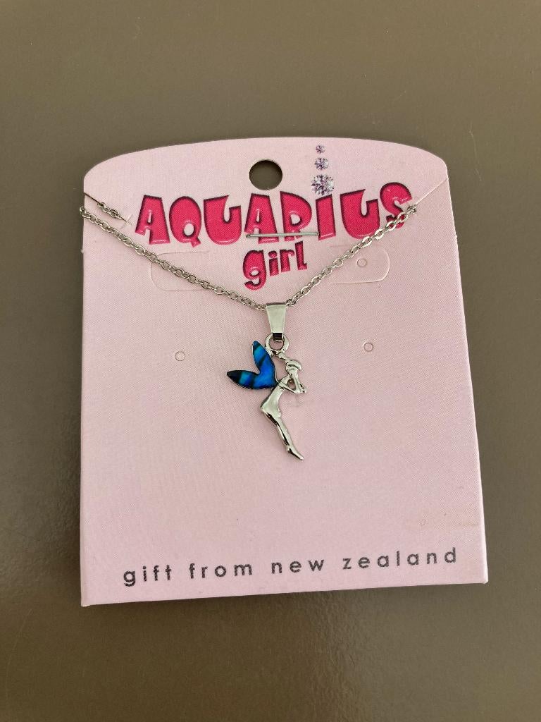 Ketting Aquarius / Waterman sterrenbeeld, Ophalen of Verzenden, Nieuw, Zilver, Overige materialen