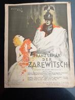 Piano partituur Franz Lehar der Zarewitsch van 1927, Enlèvement ou Envoi, Artiste ou Compositeur, Classique, Utilisé