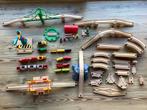Uitgebreide set houten treinen en sporen, Kinderen en Baby's, Speelgoed | Houten speelgoed, Gebruikt, Ophalen