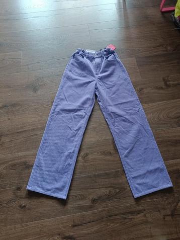 Paarse lila broek straight fit hoge taille 14jaar velours beschikbaar voor biedingen
