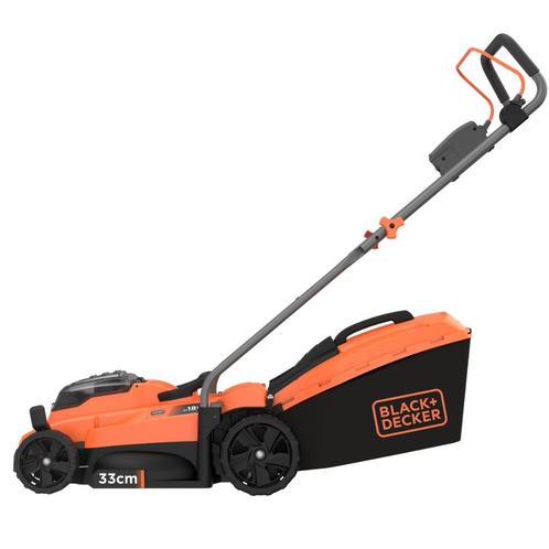 Black+Decker grasmaaier 2x18V incl 2x4 Ah accu's, Tuin en Terras, Grasmaaiers, Zo goed als nieuw, Accu-grasmaaier, 30 t/m 39 cm