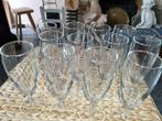 12 champagnefluiten met ronde voet, Glas, Glas of Glazen, Gebruikt, Ophalen of Verzenden