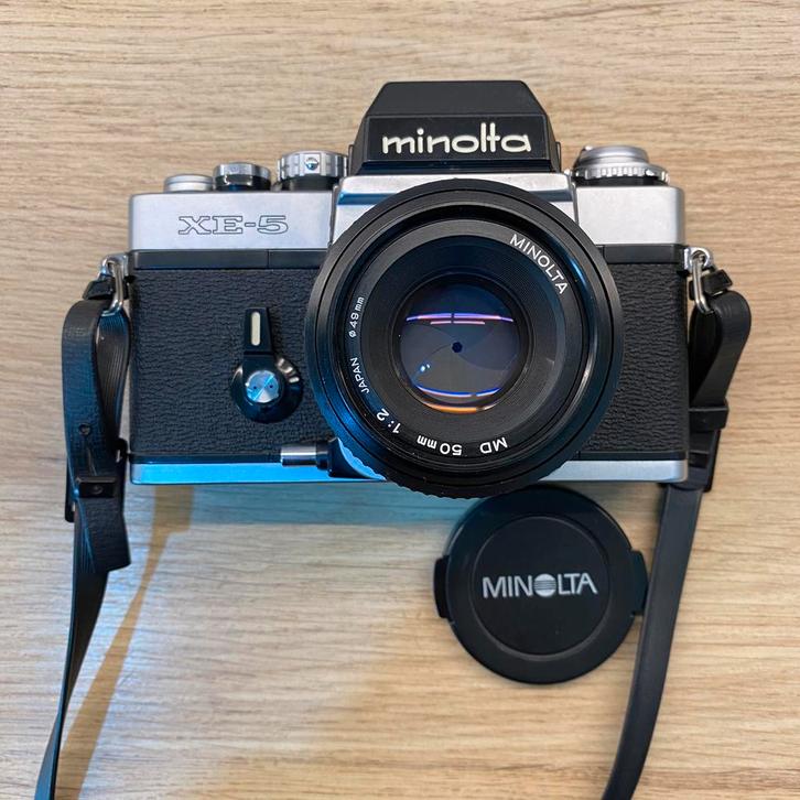 Minolta XE-5, Minolta MD 50mm f2 *als nieuw, Audio, Tv en Foto, Fotocamera's Analoog, Zo goed als nieuw, Spiegelreflex, Minolta