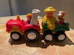 Tractor Fisher-Price, Kinderen en Baby's, Speelgoed | Fisher-Price, Ophalen, Zo goed als nieuw, Auto of Voertuig, Met geluid