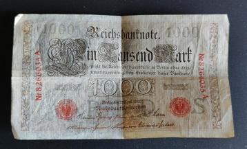 reichsbanknote 1000 mark beschikbaar voor biedingen