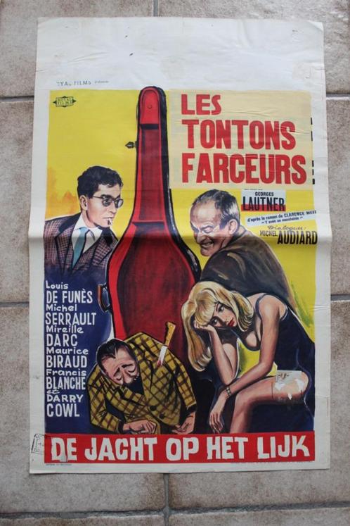 filmaffiche Louis De Funes des pissenlits... filmposter, Collections, Posters & Affiches, Utilisé, Cinéma et TV, A1 jusqu'à A3