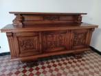 Buffet massif antique, vitrine, table et chaises, Maison & Meubles, Enlèvement, Utilisé