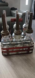 Ancien rare Panier casier porte bouteille huile  olieblik