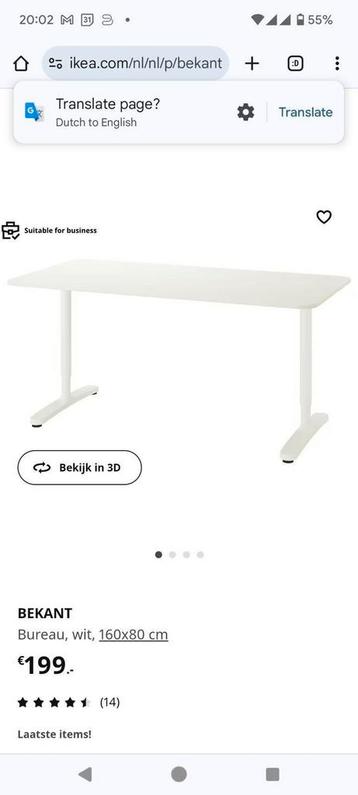 Ikea Bekant tafel.  beschikbaar voor biedingen