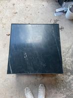 Bijzettafel 70x70 met echt marmeren blad, Ophalen, Zo goed als nieuw