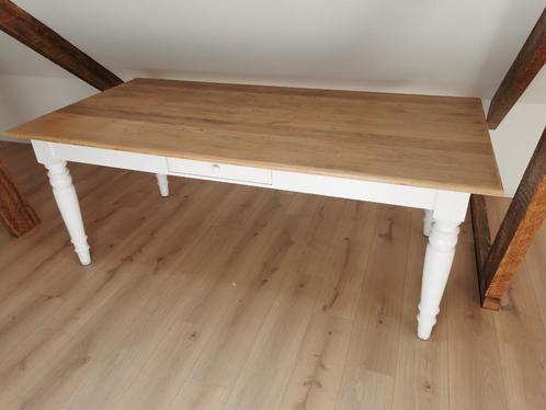 Landelijke eettafel (met optie bijhorende salontafel), Maison & Meubles, Tables | Tables à manger, Utilisé, 100 à 150 cm, 200 cm ou plus