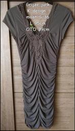 Superknappe grijze jurk K-Design S 36, Comme neuf, Taille 36 (S), K-design, Envoi
