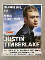 Poster Justin Timberlake in Flanders Expo Gent, Comme neuf, Enlèvement ou Envoi