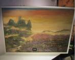Belle grande œuvre peinte ancienne « Heathland Landscape » -, Enlèvement ou Envoi