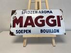 MAGGI’s emaille reclamebord, Verzamelen, Ophalen of Verzenden, Gebruikt, Reclamebord