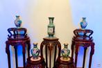 WONDERFUL VINTAGE BLUE CLOISONNÉ COLLECTION WITH DEEP AGED, Ophalen