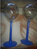 Gancia, verres à apéro à pieds bleus, Enlèvement, Comme neuf, Verres et Verres à shot