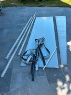 Polycarbonaat platen en zijprofielen met rubber, Kunststof, Gebruikt, Overige kleuren, Minder dan 5 m²