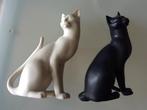 Chats Counterpoint noir et blanc 1986 The Franklin Mint, Enlèvement ou Envoi, Utilisé, Chien ou Chat, Statue ou Figurine
