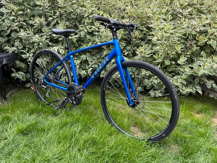 Trek fx2 discfiets maat M blauw, Fietsen en Brommers, Overige Fietsen en Brommers, Gebruikt, Ophalen