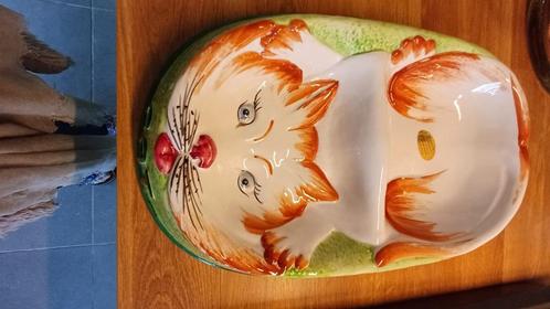 Brocante kat/ eetpot . Een curiosa  voor katten personen, Antiek en Kunst, Curiosa en Brocante, Ophalen