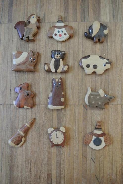Set van 12 houten magneten, Kinderen en Baby's, Speelgoed | Houten speelgoed, Nieuw, Overige typen, Ophalen of Verzenden