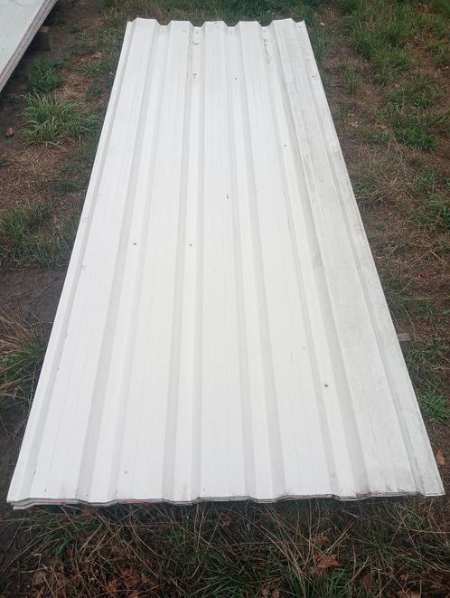 200 m2 metalen golfplaten tussen de 420cm en de 185cm lang, Doe-het-zelf en Bouw, Dakpannen en Dakbedekking, Gebruikt, Dakplaat of Dakpanplaat