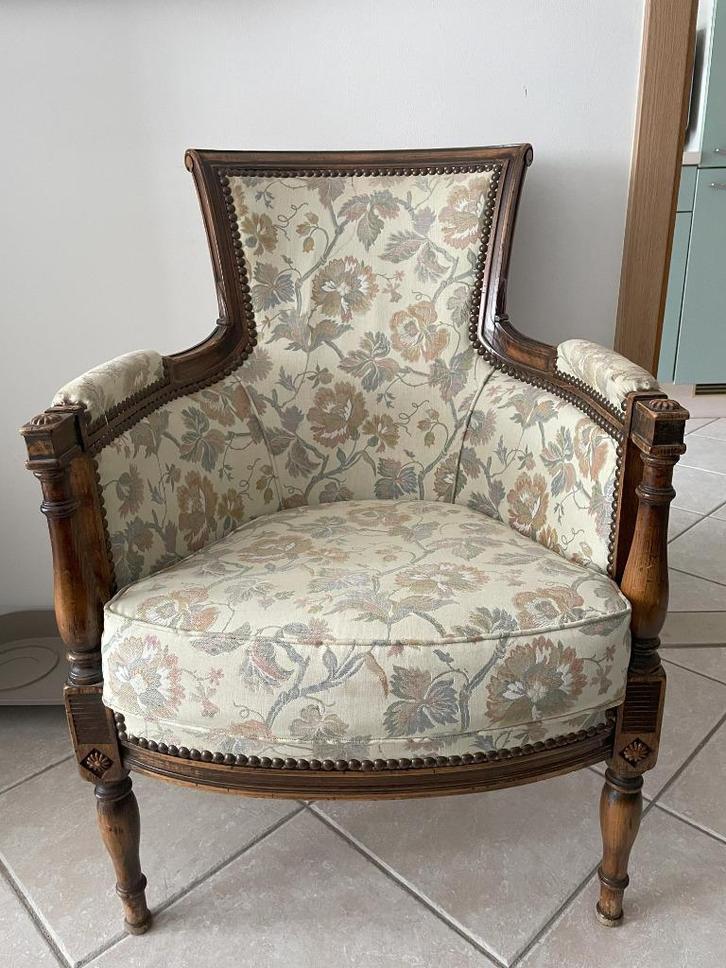 bijzetstoelen, Huis en Inrichting, Stoelen, Gebruikt, Twee, Hout, Stof, Overige kleuren, Ophalen