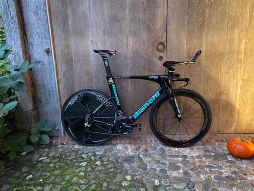 Bianchi Aquila tijdritfiets, Vélos & Vélomoteurs, Vélos | Vélos de course, Comme neuf, Carbone, 53 à 57 cm, Enlèvement