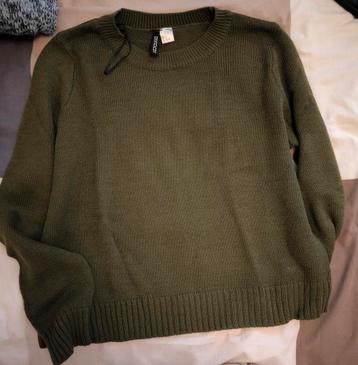 Kaki trui van H&M maat M, Kleding | Dames, Ophalen of Verzenden, Zo goed als nieuw