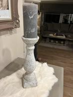 Stenen kandelaar met kaars, Ophalen, Zo goed als nieuw, Kandelaar