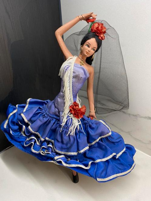 Vintage flamencodanseres 27cm, Verzamelen, Poppen, Gebruikt, Pop, Ophalen of Verzenden