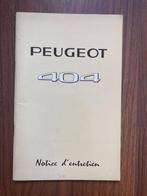 Conduite et entretien Peugeot 404 de 1962, tres belle etat, Enlèvement ou Envoi