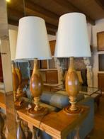 2 lampen in  eik  82cm, Huis en Inrichting, Lampen | Losse lampen, Overige typen, Zo goed als nieuw, Ophalen, Klassiek